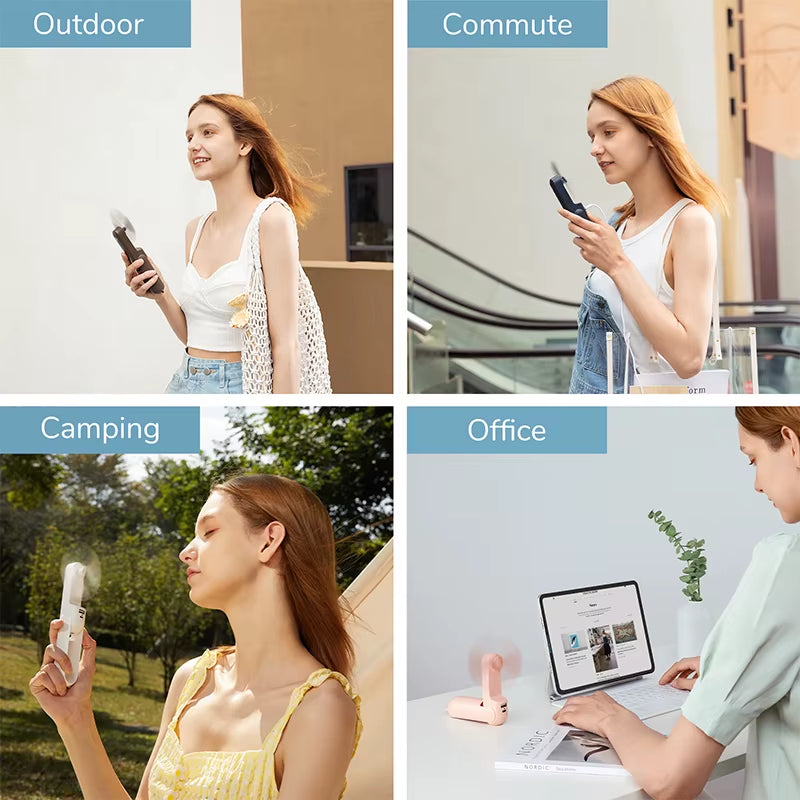 Portable Mini Handheld Fan,Usb Rechargeable 4500Mah Silent Small Fan for Home,Pocket Fan,Electric Coolingventoinha