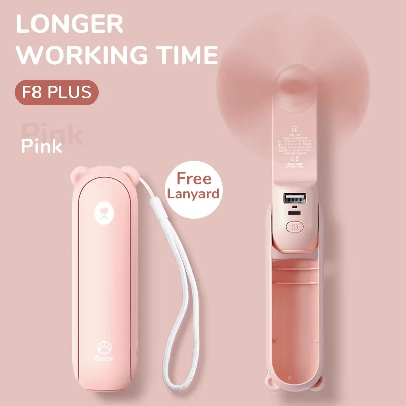 Portable Mini Handheld Fan,Usb Rechargeable 4500Mah Silent Small Fan for Home,Pocket Fan,Electric Coolingventoinha