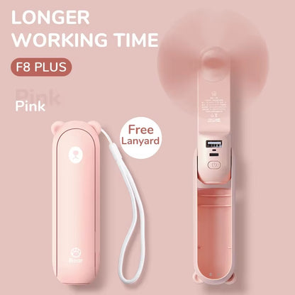 Portable Mini Handheld Fan,Usb Rechargeable 4500Mah Silent Small Fan for Home,Pocket Fan,Electric Coolingventoinha