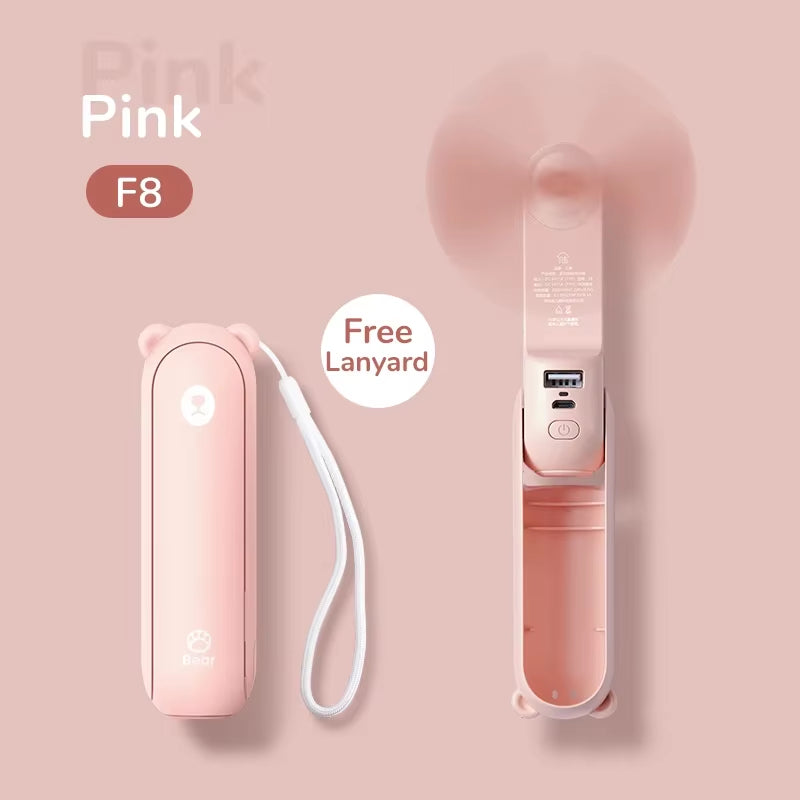 Portable Mini Handheld Fan,Usb Rechargeable 4500Mah Silent Small Fan for Home,Pocket Fan,Electric Coolingventoinha