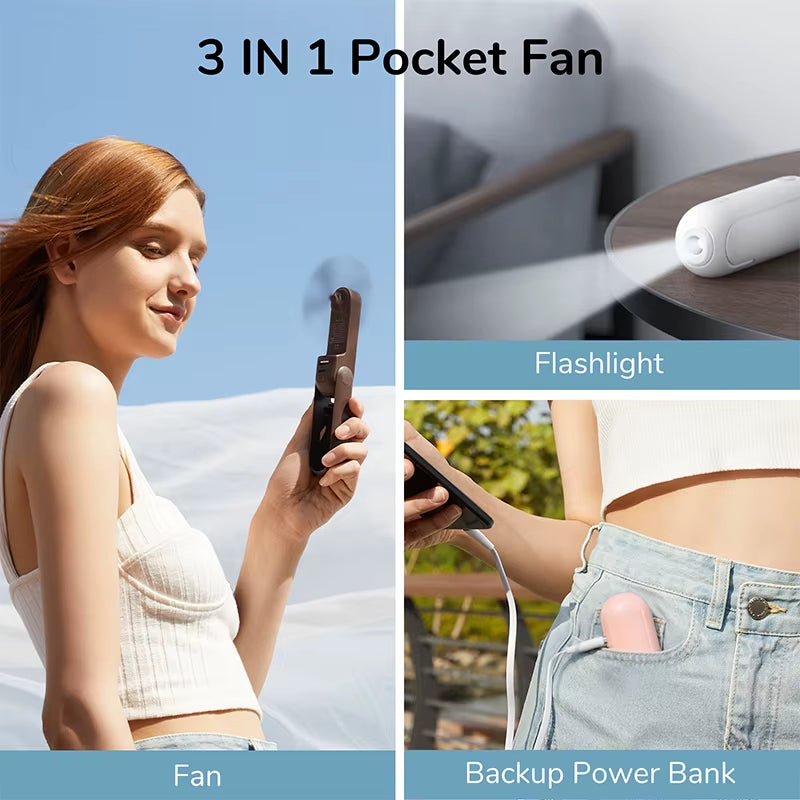 Portable Mini Handheld Fan,Usb Rechargeable 4500Mah Silent Small Fan for Home,Pocket Fan,Electric Coolingventoinha